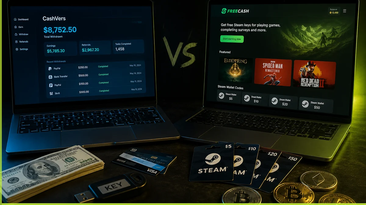 CashVers vs Freecash in 2026: Honest GPT Site Comparison